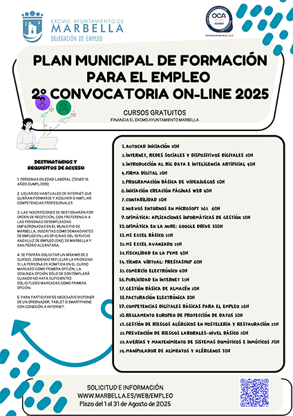 Impulsa tu carrera con el Plan Municipal de Formación para el Empleo 2025
