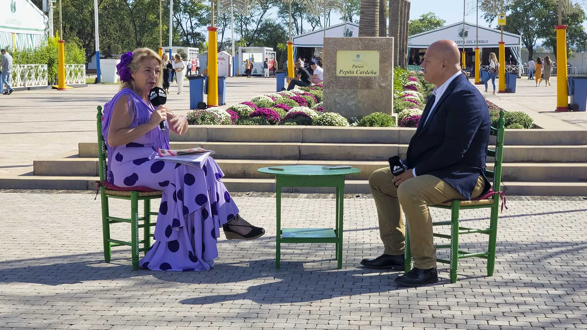 RTV Marbella entrevista durante la feria a Miguel Ángel Jiménez, presidente de APYMESPA